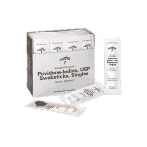 Medline - MDS093902 - Povidone Iodine 10% USP Swabstick, 3 ct