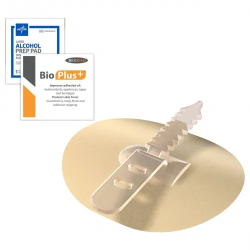 Bioderm - BOM51250NSBX - UniGrip Universal Securement Device with Single Strap, Small (3" x 3.5"), Non Sterile, for 3 47 French tubing.