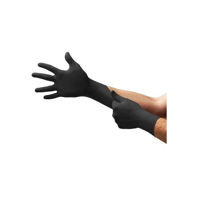 Microflex - n644 - Exam Gloves, PF, Black, Textured, (For Sales in US Only)