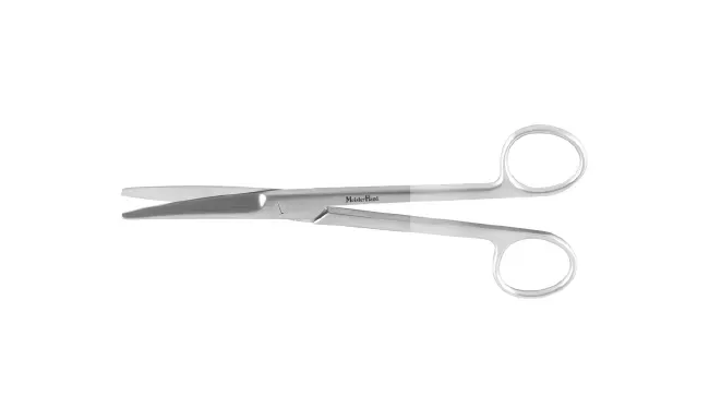 Integra Lifesciences - MeisterHand - MH5-126TC - Dissecting Scissors Meisterhand Mayo 6-3/4 Inch Length Surgical Grade Stainless Steel / Tungsten Carbide Nonsterile Finger Ring Handle Curved Blunt Tip / Blunt Tip