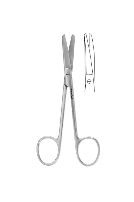 Integra Lifesciences - MeisterHand - MH5-280 - Plastic Surgery Scissors Meisterhand 4-3/4 Inch Length Surgical Grade Stainless Steel Nonsterile Finger Ring Handle Curved Blunt Tip / Blunt Tip