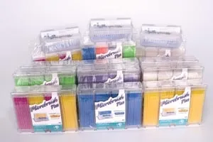 Microbrush - MPD - Dispenser Kit, Fine Size, Yellow, 1 Dispenser + 50 Applicators