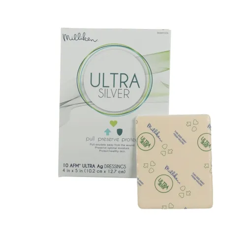 Milliken - From: 3000006840 To: 3000051018  UltraFoam Dressing ULTRA 4 X 5 Inch Without Border Film Backing Nonadhesive Rectangle Sterile