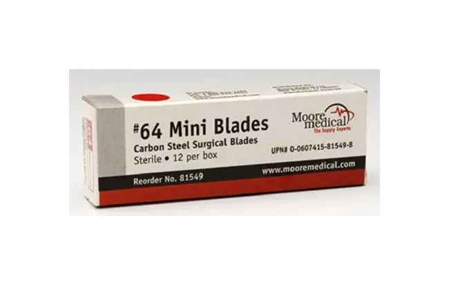 McKesson - MMC62 - Surgical Blade McKesson Carbon Steel No. 62 Sterile Disposable Individually Wrapped
