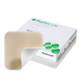 MOLNLYCKE HEALTH CARE - From: 284590 To: 284599 - Molnlycke Mepilex Lite Thin Foam Dressing Mepilex Lite 8 X 20 Inch Without Border Film Backing Silicone Adhesive Rectangle Sterile