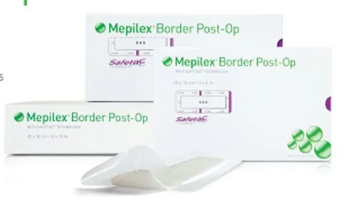 Molnlycke - 496300 - Mepilex Border Post Op Advanced Dressings, 10cm x 15cm, 10/bx, 10bx/cs