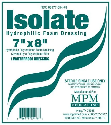 MPM Medical - MP00554 - MPM medical Isolate Hydrophilic Foam Dressing