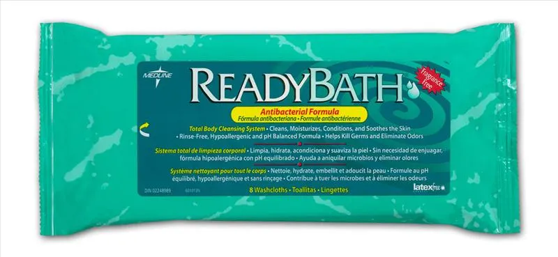 ReadyBath - Medline - MSC095101 - LUXE Total Body Cleansing Heavyweight Washcloths