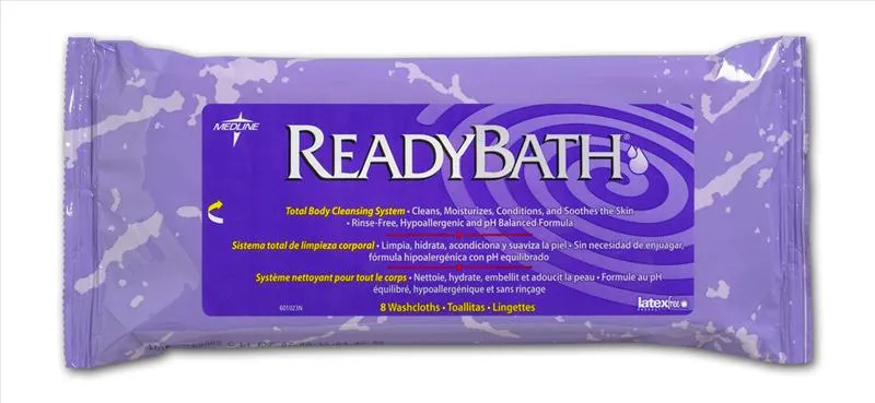 Medline - ReadyBath - From: MSC095102 To: MSC095103 -  LUXE Total Body Cleansing Heavyweight Washcloths