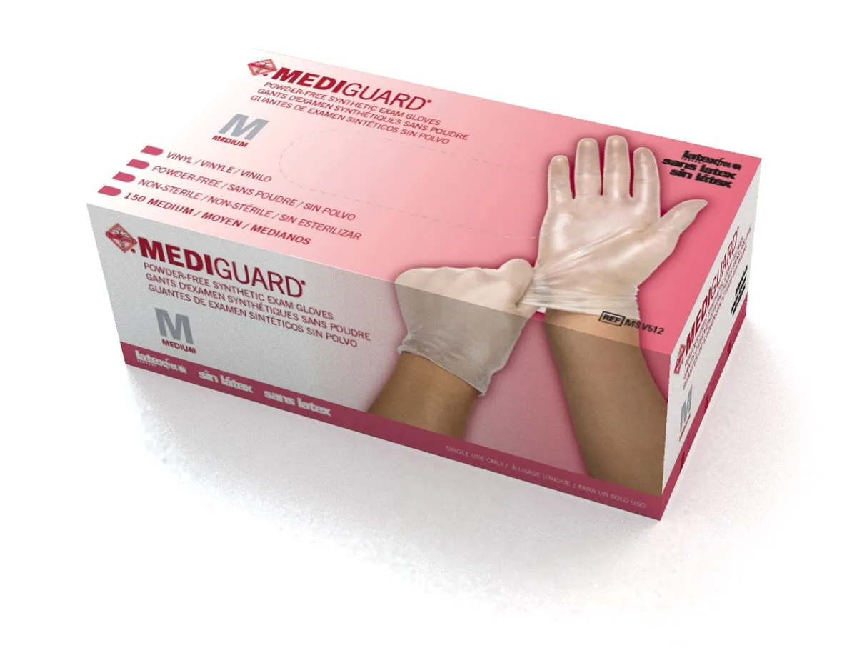 Medline - MediGuard - From: MSV511H To: MSV513H -  Vinyl Synthetic Exam Gloves