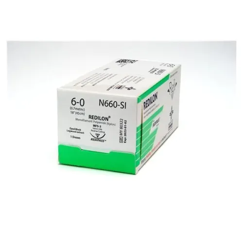 Myco Medical - N1663-M - Suture, 3-0, Redilon, Monofilament, YPS-1