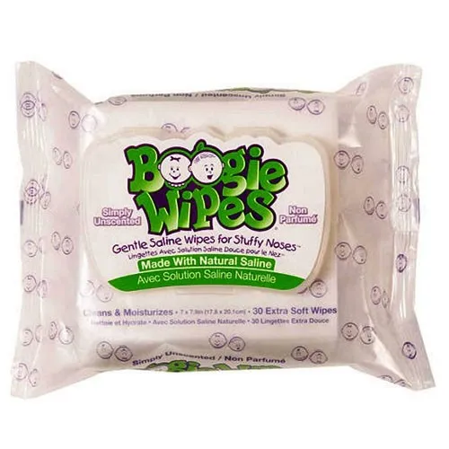 Eleeo Brands - 816167011403 - Boogie Wipes Unscented Saline Nose Wipes.