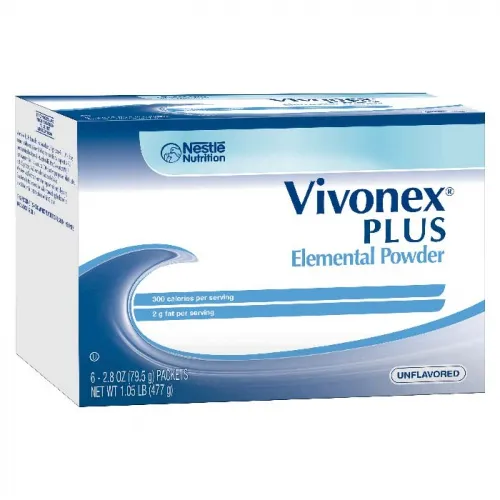 Nestle Healthcare Nutrition - Vivonex Plus - 07129800 - Oral Supplement Vivonex Plus Unflavored Powder 2.8 oz. Individual Packet
