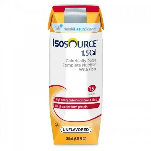 Nestle Healthcare Nutrition - 18150000 - Isosource 1.5 Cal Complete Un Flavored Liquid Food 250mL Can, 375 Calories, Lactose free, Gluten free.