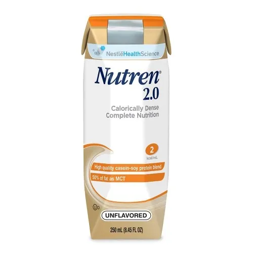 Nestle Healthcare Nutrition - 9871616230 - Nutren 2.0 Complete Calorically Dense Liquid Nutrition Unflavored 8 oz. Can, 500 Calories, Lactose free, Gluten free
