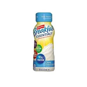 Nestle Healthcare Nutrition - 50000415700 - Carnation Instant Breakfast Essentials Classic French Vanilla Flavor Ready to drink 236mL Bottle, 240 Calories, Low residue, Low cholesterol.