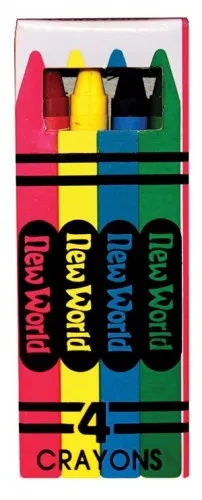 New World Imports - From: CR4 To: CR6 - 4 Pack Crayons, 36/bx, 10 bx/cs