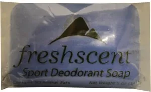 New World Imports - SPTBS5 - Freshscent Sport Deodorant Soap, Vegetable Based, Individually Wrapped