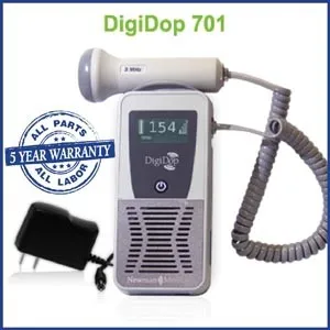Newman Medical From: DD-701-D2 To: DD-701-D8 - Display Digital Doppler (DD-701) & 2MHz Obstetrical Probe Waterproof Rechargeable 3MHz 5MHz Vascular