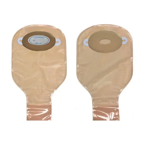 Nu-Hope - 40-AB7245-TS-C - Special Adult Post-Op Drain Pouch All Barrier 1-1/8" x 2" Pre-Cut With Trim Shield, Convex.  Odor Proof, Strong and Lightweight, Easy Application.