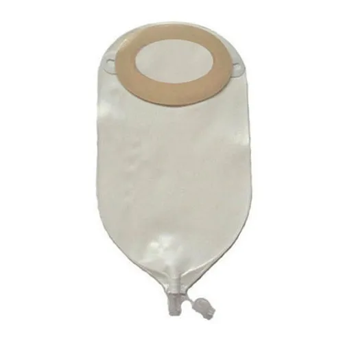 Nu-Hope - 43-8644-FV-C - One-Piece Post-Op Adult Urinary Pouch With Barrier Cut-To-Fit 1-1/8" x 2" Oval With Flutter Valve, 24 oz., Adhesive Foam Pad, Odor-Proof, Convex.