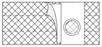 Nu-Hope - Flat Panel - 6701 - Nu-Support Flat Panel Belt 2-3/8" , 6" W, 32" - 35" Waist, Medium, Cool Comfort Ventilated Elastic, Left Sided Stoma