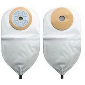 Nu-Hope - 8257-C-5 - One-piece Post-Op Precut Convex Adult Urinary Pouch 7/8" Round, 11" L x 5-3/4" W, 24 oz., 5" Adhesive Foam Pad, Odor-proof, Clear