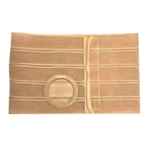 Nu-Hope - From: BG6469-B To: BG6744-U - 9" Right, Beige, Cool Comfort Elastic, Flat Panel Support Belt, 2X Large, Waist (47"  52"), 3 1/8" Opening Placed 1" From Bottom, Contoured.