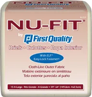 First Quality - PB014 - Nu-fit X-large Briefs, 59"-64", 16/bag