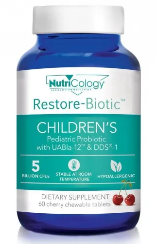 Nutricology - 57320 - Restore-Biotic Children's 60 Cherry Chewable Tablets