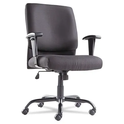 Oif - OIFBT4510 - Big And Tall Swivel/Tilt Mid-Back Chair, Supports Up To 450 Lbs, Black Seat/Black Back, Black Base