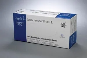 Omni International - 113-03 - Exam Glove, Latex, Large, Powder Free (PF), 100/bx, 10 bx/cs (65 cs/plt)