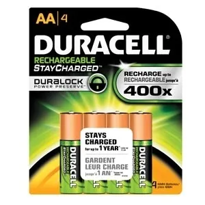 Duracell - From: NL1500B4N001 To: NL2400B4N001 - Pre Charged Battery, NIMH, (UPC #66155)