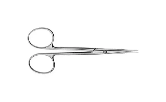 V. Mueller - OP5693 - Tenotomy Scissors V. Mueller Stevens 4-1/2 Inch Length Surgical Grade Stainless Steel NonSterile Finger Ring Handle Curved Blunt Tip / Blunt Tip