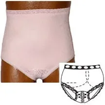 Options Ostomy Support Barrier - From: 81001LL To: 81001XLR - OPTIONS Split-Lace Crotch with Built-In Barrier/Support