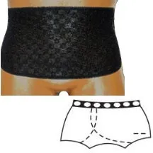 Team Options - Options - 83002LR - OPTIONS Open Crotch with Built In Barrier/Support, Black, Right Side Stoma, Large 8 9, Hips 41" 45"