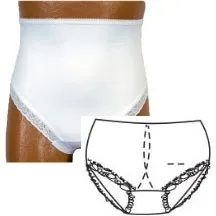 Team Options - Options - 880-04-LC - OPTIONS Ladies' Brief with Built In Barrier/Support, White, Center Stoma, Large