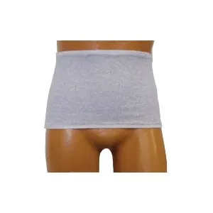 Team Options - Options - 93206MC - Men's Wrap/Brief with Open Crotch and Built in Ostomy Barrier/Support Gray, Center Stoma, Medium 36 38