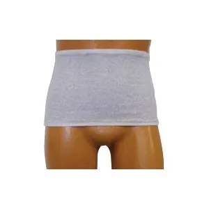 Team Options - Options - 93206SC - Men's Wrap/Brief with Open Crotch and Built in Ostomy Barrier/Support Gray, Center Stoma, Small 32 34