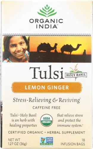 Organic India - KHFM00727933 - Tulsi Lemon Ginger Tea, 18 Tea Bags