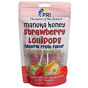 Pacific Resources - 597326 - Manuka Lollipops Strawberry