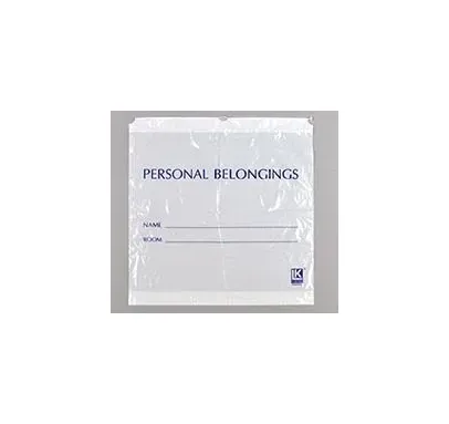 Elkay Plastics - PB20203DSW - Patient Belongings Bag Elkay Plastics 20 X 20 Inch LDPE Drawstring Closure White