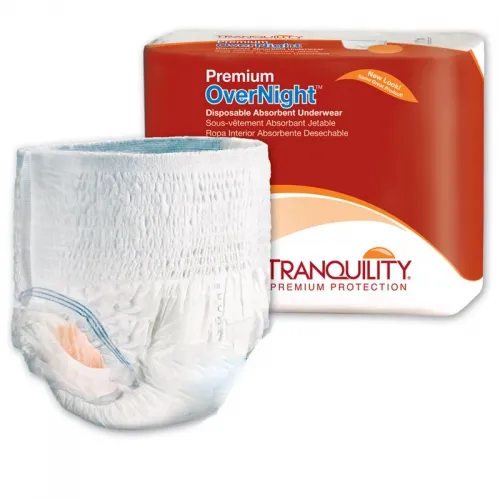 PBE - Principle Business Enterprises - 2114 - Principle Business Ent Tranquility Premium OverNight Disposable Absorbent Underwear Small 22" 36" Waist/Hip, 20 1/3 oz. Fluid Capacity, 80 to 125 lbs., Latex Free, Full rise Waist Panel