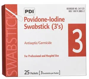 PDI - Professional Disposables - S41125 - PVP Iodine Prep Swab 3s