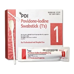 PDI - Professional Disposables - S41350 - Professional Disposables PDI Impregnated Swabstick PDI 10% Strength Povidone Iodine Individual Packet NonSterile