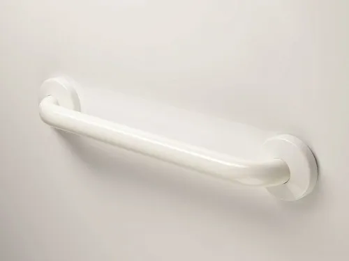 Ponte Giulio  - G02JAS01W1 - Maxima Straight Vinyl Coated Grab Bar With Safety Grip and Cover Flange