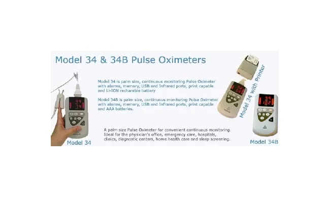 Mediaid - Model 34 Series - POX010-34 - Handheld Pulse Oximeter Model 34 Series Adult
