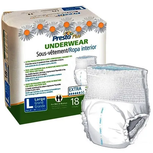 Presto Absorbent Products - AUB04040 - Presto Unisex FlexRight Underwear, Value Plus Absorbency