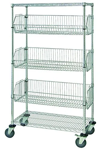Quantum - From: PS-A2475-7S To: PS-A2475-8WB - Add On Unit with Wire Baskets, Chrome (DROP SHIP ONLY)