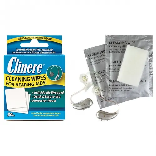 Quest Products - CLN00017 - Clinere Hearing Aid Cleaning Wipes, 30 Count